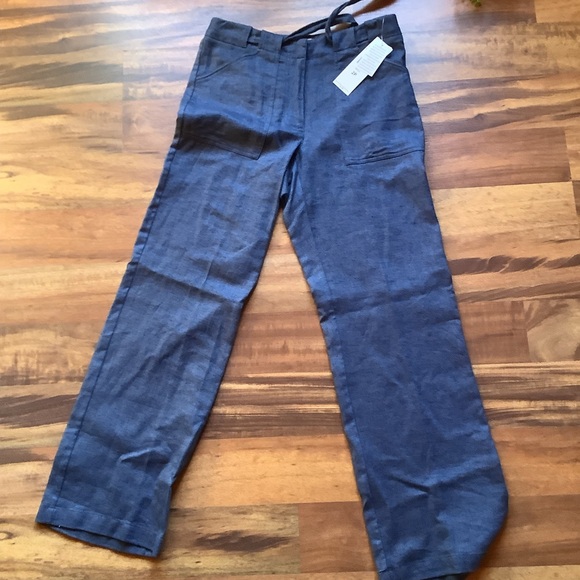 Nine & Co. Size 2 petite linen cotton pants jacket outfit - Picture 5 of 8